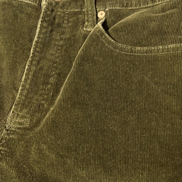 Madewell The Perfect Vintage Wide-Leg Pant Corduroy Edition Forest Green Size 28 - Picture 11 of 16